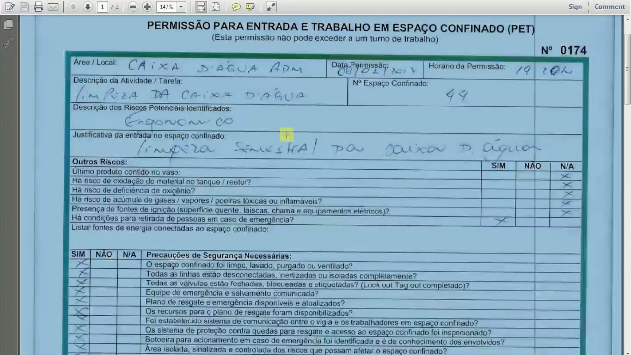 PET - Permissão de Entrada e Trabalho (NR 33) - Vídeo Aula