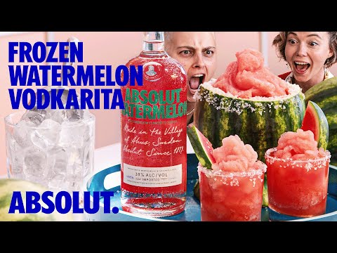 AJ Tries Absolut Watermelon! | Frozen Absolut Watermelon Vodkarita | Absolut Drinks With AJ