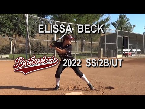 2022 Elissa Beck Shortstop Second Base and Utility Softball Skills Video