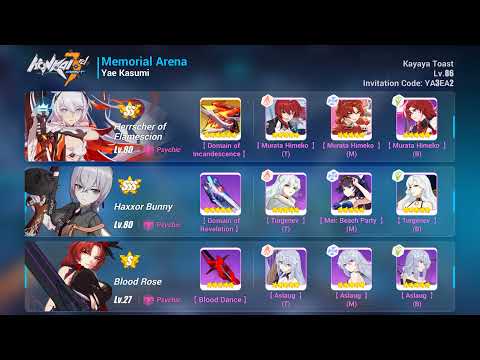 [Honkai Impact 3] Exalted Memorial Arena - Yae Kasumi (31733) HoFS, HB, BR