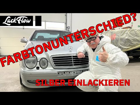 We paint silver with color matching on Mercedes CLK 500 C208