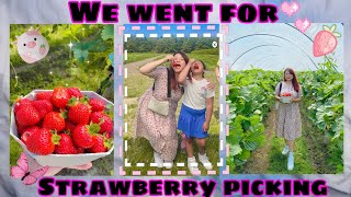 We went for strawberry picking | The Balloon tree farm shop and cafe | strawberry picking vlog uk