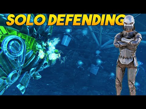 SOLO Defending My Broken Underwater Base - ARK