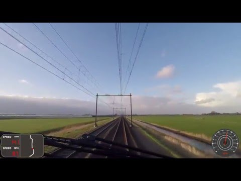 A train driver's view: Alkmaar - Den Helder, VIRM, 07-Feb-2016.