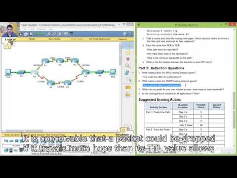 5.2.3.4 - 7.2.2.4 Packet Tracer - Comparing RIP and EIGRP Path Selection