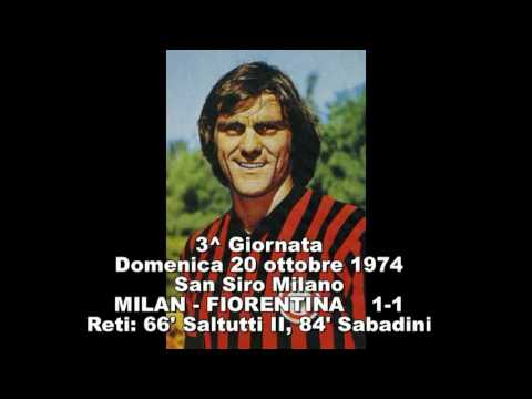 I gol di Giuseppe Sabadini in rossonero