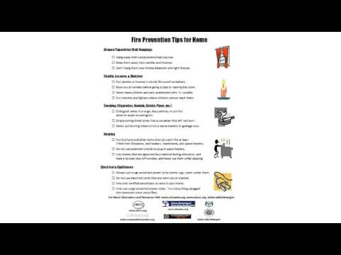 English Fire Prevention Tips for Home Audio Flyer