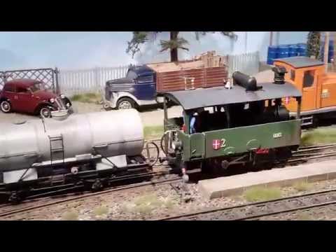 Schmalspurbahn nach Schweizer Motiven in Spur0e, Intermodellbau 2015