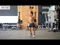 Dumbbell Single Arm Hang Clean and Jerk