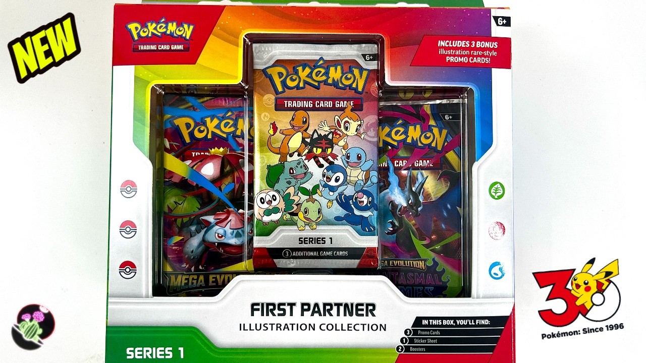 “NEW” Opening Pokemon 30th Anniversary First Partner Illustration Collection Series 1 Packs