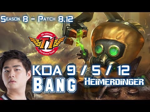 SKT T1 Bang HEIMERDINGER vs IRELIA Mid - Patch 8.12 KR Ranked