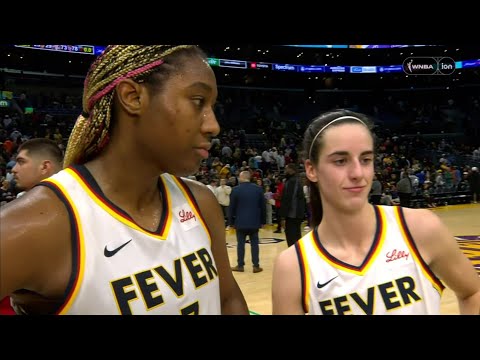 ???? Caitlin Clark & Aliyah Boston FIRST Win | Indiana Fever vs Los Angeles Sparks Post Game Interview