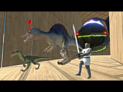 ESCAPE FROM MINI FIRE BLOOP INSIDE WOOD TUNNEL OF DEATH!! - Animal Revolt Battle Simulator