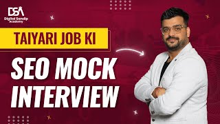 SEO Interview | Digital Marketing Question and Answer | career advice In Hindi 2022