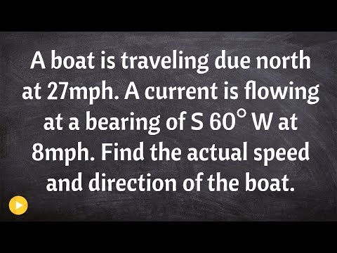 How to use vectors to solve a word problem