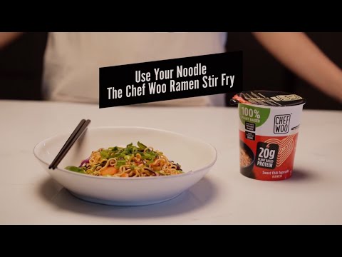 How to make Chef Woo Ramen Stir Fry (30 second ramen recipe hack)