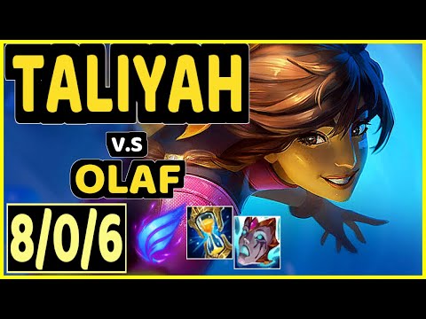 TALIYAH vs OLAF - 8/0/6 KDA JUNGLE GAMEPLAY - KR Ranked GRANDMASTER