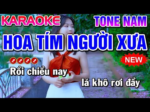 Hoa Tím Người Xưa Karaoke Bolero Nhạc Sống Tone Nam ( BEAT CHUẨN ) - Tình Trần Organ