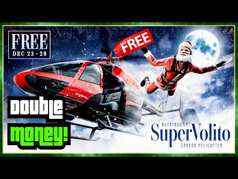 GTA 5 - SNOW IS BACK! CHRISTMAS UPDATE! | FREE Car & Heli | DOUBLE MONEY - Event Week & Discounts!