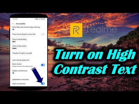 Turn on High Contrast Text in OPPO Realme Phone