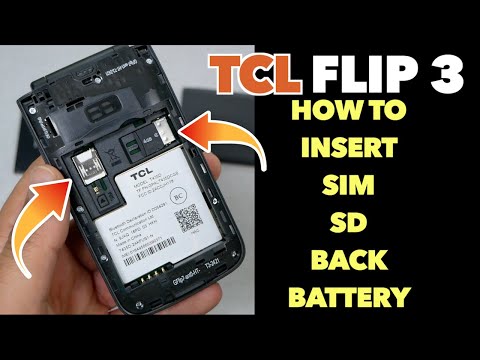 TCL Flip3 How to insert SIM/SD Cards & Remove Back/Battery in Details