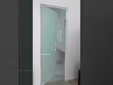 Instalação finalizada com sucesso ✅porta vidro serigrafado temperado