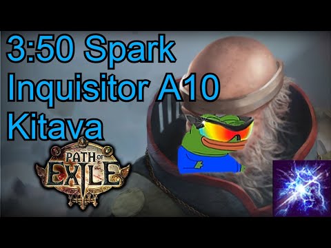 3:50 Inquisitor Spark A10 Kitava deathless lvling run for 3.18 leaguestart