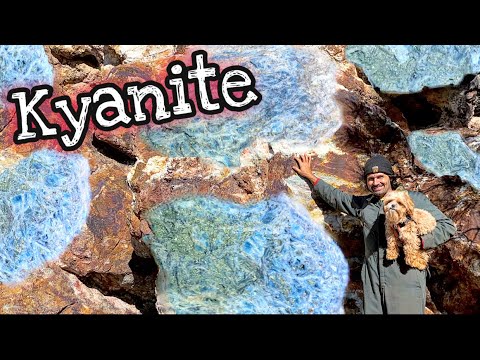 Amazing Blue Kyanite Pyrite Crystal Outcrop | We Must Dig!