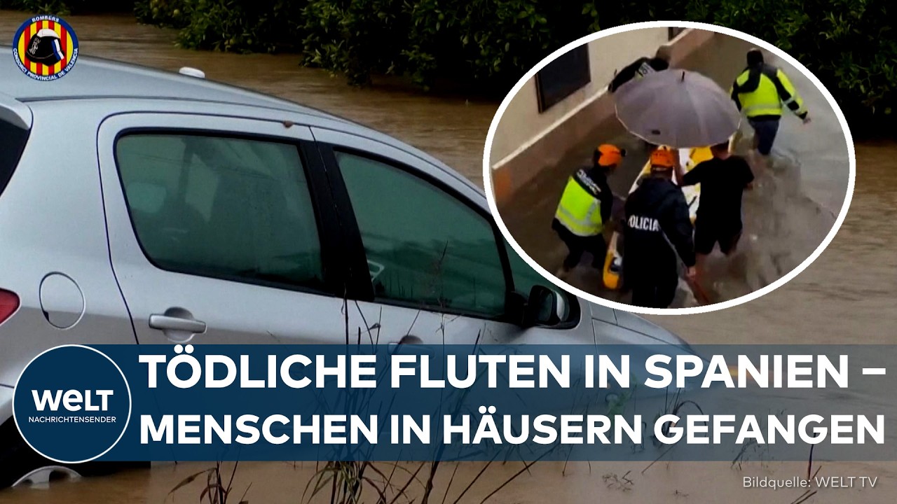 SPANIEN: Tödliche Überschwemmungen! Autos von Fluten mitgerissen – Armee kämpft gegen Wassermassen