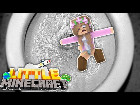 LITTLE KELLY GETS FLUSHED DOWN THE TOILET! Little Minecraft | w/TinyTurtle
