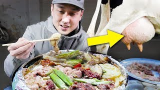 Grilled Cow Udder BBQ STREET FOOD (Bò Nầm Nướng) in HANOI | VIETNAMESE FOOD