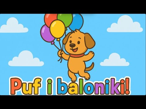 Piesek Puf i nauka kolorów - kolorowe baloniki