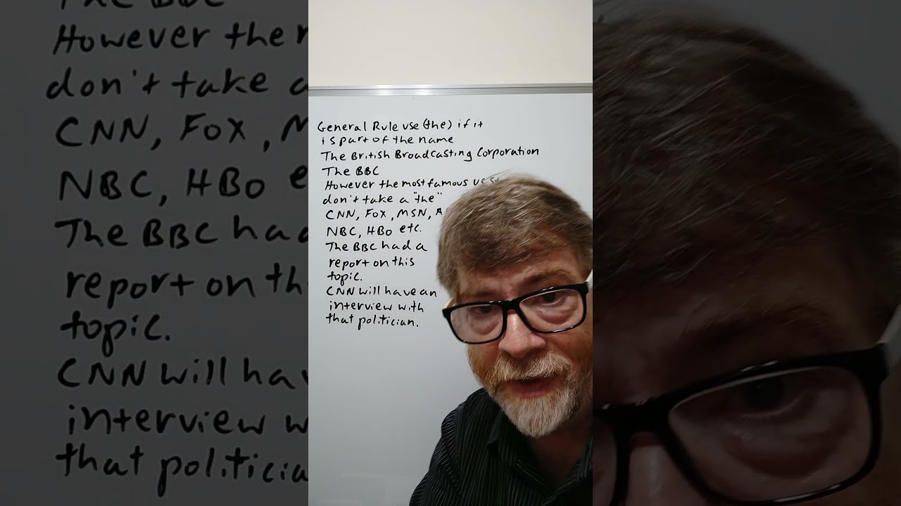What is Correct the BBC or BBC, the CNN or the CNN? Common English Error - English Tutor Nick P