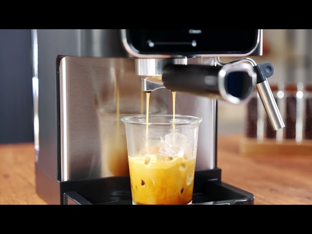 Máquina de café expresso Airmsen Mk-787g 1,8L 20 Bares com vaporizador e ecrã LCD video