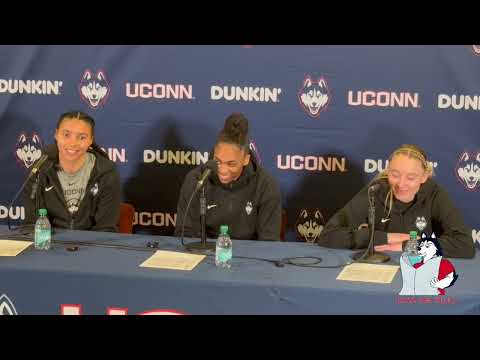 Azzi Fudd, Aubrey Griffin, Paige Bueckers: UConn women's basketball postgame (St. John's) - 2/12/25