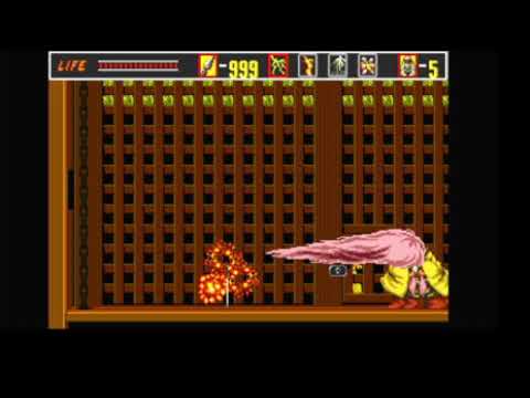 Ultima fase the shinobi revenger salvando a garota !!!!! (mega drive)