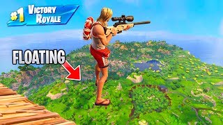 Can You WIN with a INVISIBLE FLOATING SKYBASE? in Fortnite Battle Royale (Floating)
