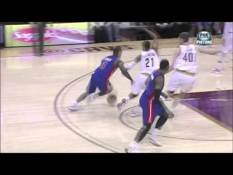 Rodney Stuckey makes Wayne Ellington fall with a stepback jumper