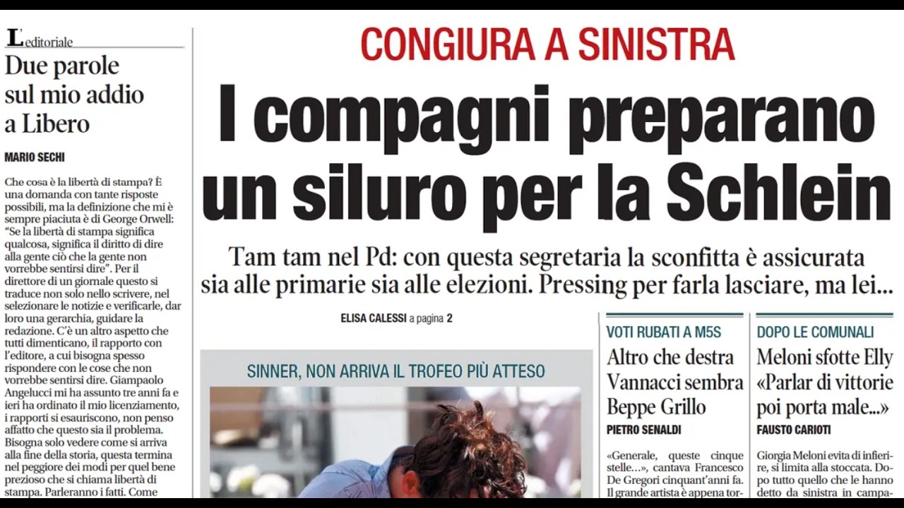 RASSEGNA STAMPA 29 MAGGIO 2026. QUOTIDIANI NAZIONALI ITALIANI  PRIME PAGINE DEI GIORNALI DI OGGI