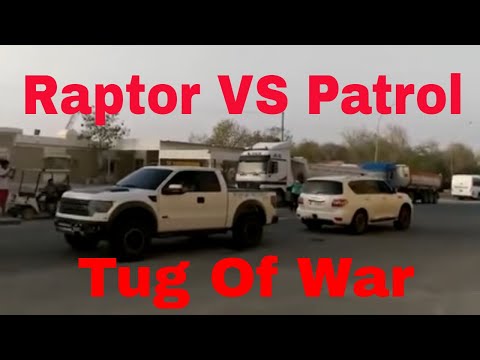 Nissan Patrol VS Ford Raptor - Tug Of War