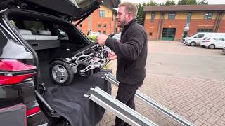How to get your wheelchair into a car (the difference between 5ft & 6ft telescopic ramps) LITH-TECH