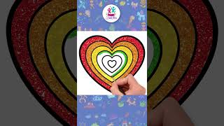 Aprenda a Desenhar um Coração Arco-Íris com Glitter #shorts #desenhofácil #chikiartbrazil