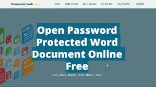 Unlock Password Protected Word Document Online free and View Content Inside - ePasswordUnlock