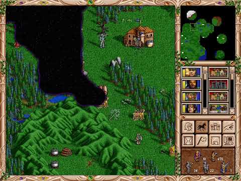 HOMM2 When Enemy Heroes Fail: Barbarian Hero vs Several Hydra