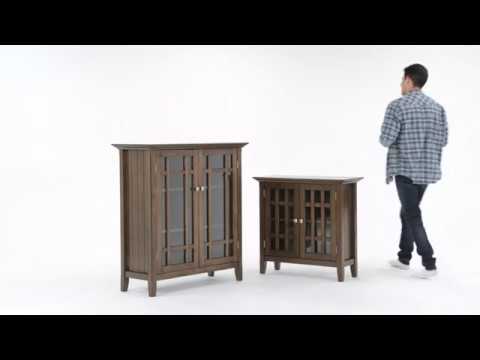 Bedford SOLID WOOD 39 inch Wide Transitional Medium Storage Cabinet in Rustic Natural Aged Brown Video 1
