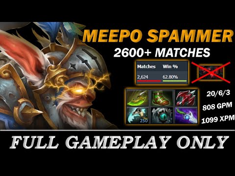 Spammer 2600+ Matches Meepo VS Shadow Fiend - Full Gameplay Meepo #210