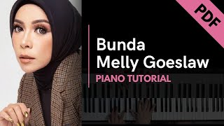 Download lagu Bunda - Melly Goeslaw (Piano Tutorial   Not Angka) mp3