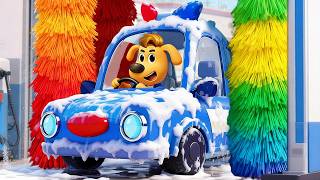 Let's Wash Police Car | Car Wash Day | Fun Story | Sheriff Labrador | Kids Cartoon | BabyBus