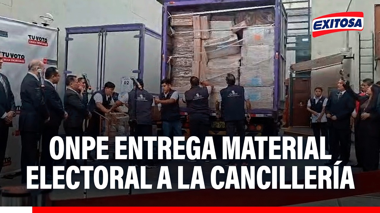 🔴🔵 ONPE entrega material electoral a la cancillería para la segunda vuelta en el extranjero