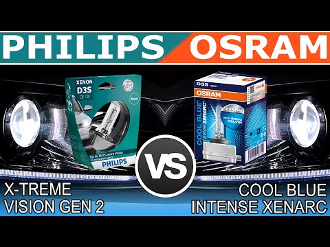 Philips Xtreme Vision Gen2 vs. Osram Cool Blue Intense 5000K | D3S Xenon Bulb Comparison Test